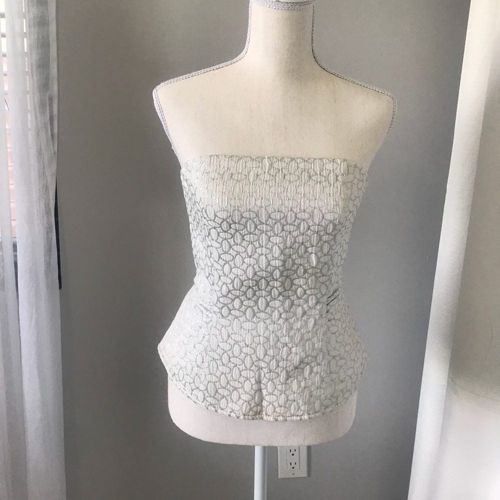 Classy White & Silver Bustier